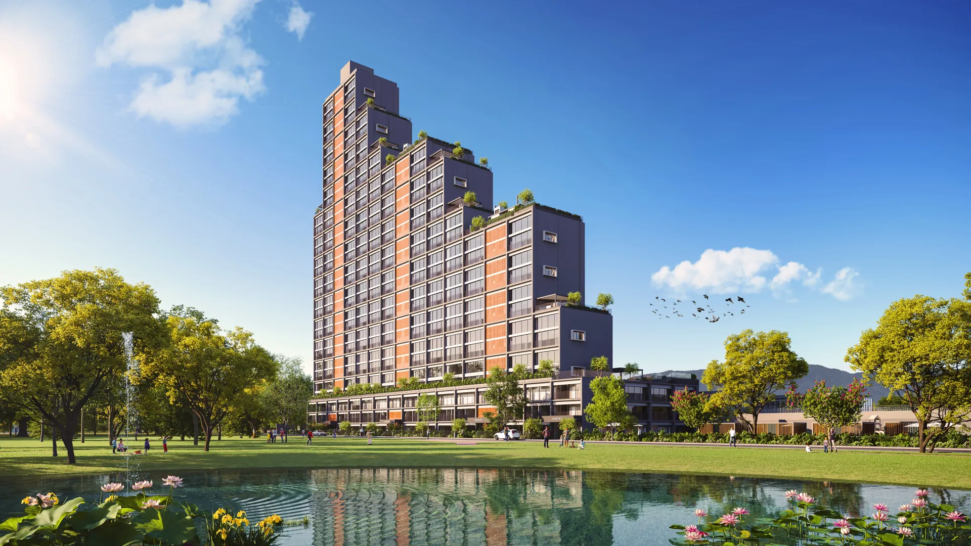 Vista Jardins - Fachada do empreendimento em Itapema